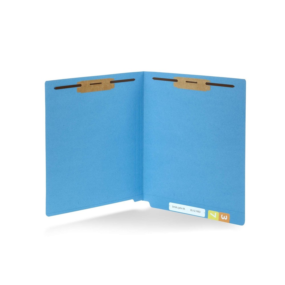 Blue Summit Supplies 50 Blue End Tab Fastener File Folders – Re… USA FAST SHIP