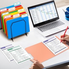 Durable 1/3 Cut Tab File Folders – 15 Pack Letter Size, Multicolor Solution