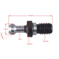 BT30 45 Degree M12 Pull Stud Retention Knob for CNC Milling Tool Holder-10pcs