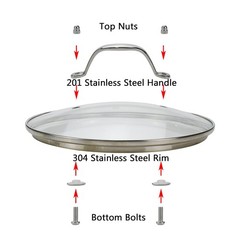 LC LICTOP 12 Inch Pot Lid, Universal Pot and Pan Cover Replacement – Dishwasher