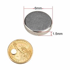 N35 6mm X 1.5mm 100X Neodymium Magnets Round Disc Super Strong Rare Earth Fridge