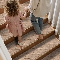 Joenie Non-Slip Stair Treads For Wooden Steps 8X30 In Indoor Carpet Stair Rugs