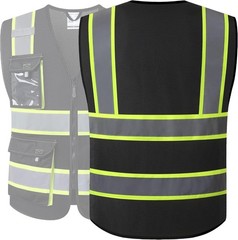 Reflective Safety Vests High Visibility Vest w Pockets Mesh ANSI/ISEA Osha LARGE