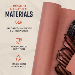 Bryco Goods Pink Butcher Paper Roll – 18 Inch X 100 Feet – Made in USA – Unbleac