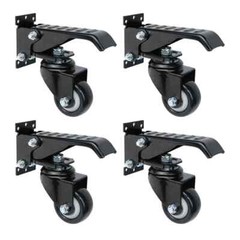 Everbilt 2-1/2 in. Black Workbench Caster Kit with 600 lbs. Load Rating (4-Pack)