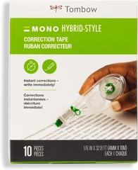10-Pack Tombow Hybrid Correction Tape – Retractable and Break-Proof for Adults