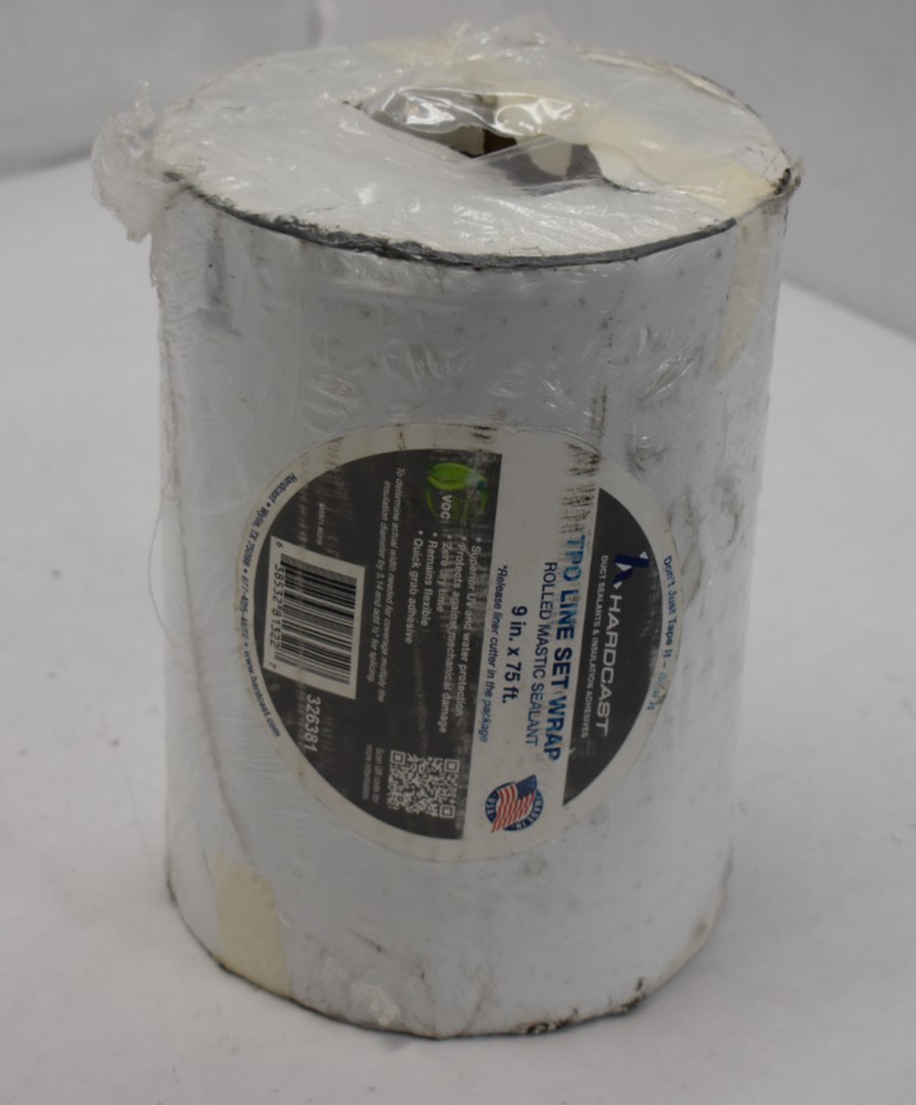Hardcast TPO Line Set Wrap 326381 Rolled Mastic Sealant 9″ x 75ft Adhesive