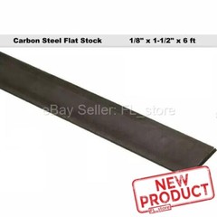 Steel Flat Bar Stock 1/8″ x 1-1/2″ x 6 Feet Rectangular Unpolished 1018 Alloy