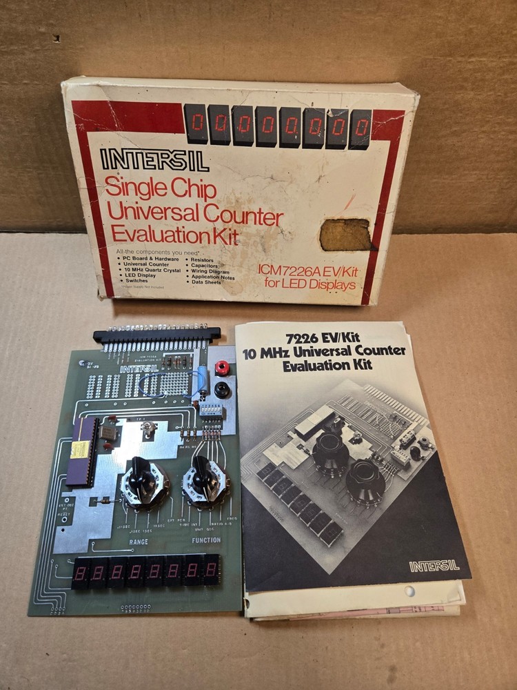 INTERSIL Single Chip Universal Counter Evaluation Kit ICM7226A – In Box W/Manual