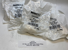 (Qty 5) NIBCO 1/2″ Slip x 1/2″ MNPT Male Adapter Fitting (CPVC-CTS) 4704