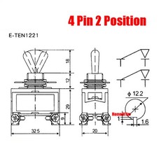 E-TEN1021/1221/1321 Rocker Switches Toggle Switch 2/3/4/6 Pin 2/3 Position 250V