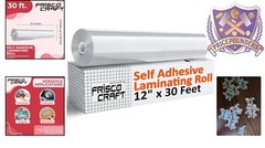Self Adhesive Laminating Roll – Clear 12″ x 30ft – Glossy, Waterproof, Easy Use