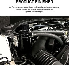 350ml Aluminum Oil Catch Can 2-Port Oil Separator Tank Compatible with Ford F…