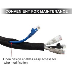 LOT Cord Protector Wire Loom Cable Sleeve Split Tubing Self Wrap Management