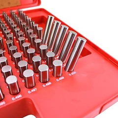 HFS Pin Gage Set Steel Gauge with Storage Case 250 pcs 0.251-0.500
