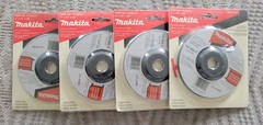 Lot of 4 | MAKITA 4″ x 1/4″ x 5/8″ 24 Grit Grinding Wheel *741402-9-1 *A24P