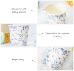 3Oz Paper Cups Dixie Cup[100 Pack], Disposable Bathroom Cups, Elegant Blue Flora