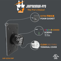 Journeyman-Pro 5278-CWP Straight Blade Power Inlet Receptacle, 15A 110 120 125 V