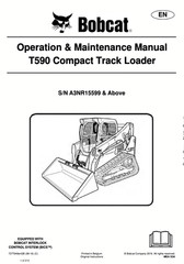 2016 Bobcat T590 Skid Steer Loader Operating Manual Guide