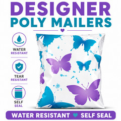 6×9 Butterfly Designer Poly Mailers Self Seal Shipping Bags Boutique
