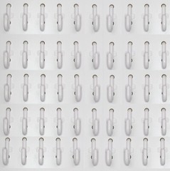 Plastic White J Hook Peg Board Hook Kit Garage 100 pieces PEGBOARD NOT INCLUDED