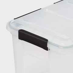 Large IP67 Waterproof Storage Box Clear Stackable Latching Lid Container