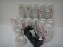 Wholesale 100 Rolls Crystal Clear Transparent Tape Dispenser Refill 3/4″x1000″