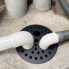 6.5″ Cast Iron Drain Cover with Removable Drain Ports, Garage Drain Cover, Floor