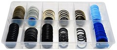 100Pcs 12 Types Metal Rubber Master Oil Drain Plug Gasket Assortment Kit Repl