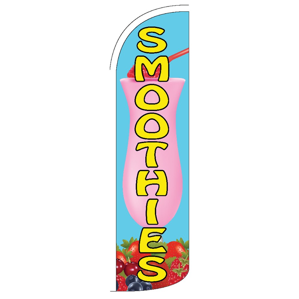 Smoothies Flag Flutter Feather Banner Swooper Extra Wide Windless