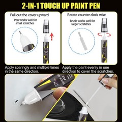 Pearl White TriCoat(QAB) for Nissan Touch Up Paint Pen, 2 in 1 Car Scratch Re…
