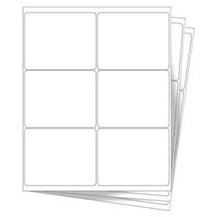 4″ x 3 1/3″ Laser Ink Jet Address Shipping Self Adhesive Labels 6 per sheet US