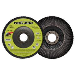 Toolman 4.5″ 60 Grit Sanding Flap Discs 5PC 7/8″ Arbor BTH014