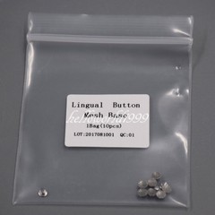 100 Pcs/10packs Dental Orthodontic Lingual Buttons Bondable Round Base Mesh