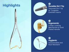 Olsen Mathieu Hegar Needle Holder 6.5 inches with Tungsten Carbide ARTMAN