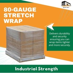 Stretch Wrap 18in x 1000ft Clear Pallet Wrap Industrial Shipping Moving 2 Rolls