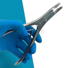 Ruskin Bone Rongeur 7.50″ Curved 5mm Bite Double Action Stainless German Grade