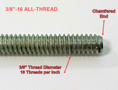 ALL THREAD ROD Galvanized Steel Size: 1/4″; 3/8″; 1/2″ NC [Length Selectable]