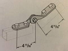 4 Hole adjustable hinge #4683 Electro Galvanized for unistrut channel