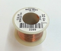 MW32-1/4, 32 Gauge Insulated Magnet Wire 1/4 Pound Roll (1,217′ Approx.) 32AWG