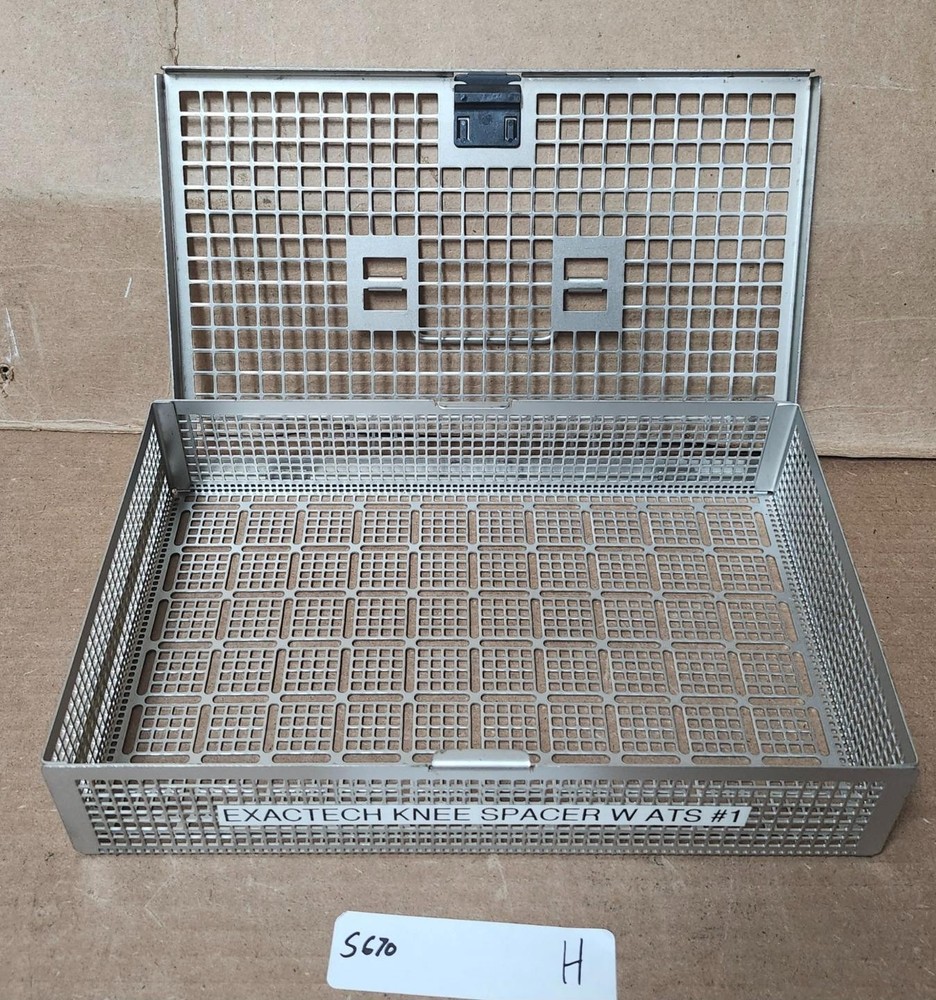AESCULAP JG285R STAINLESS STEEL STERLIZATION INSTRUMENT TRAY ! S670 H