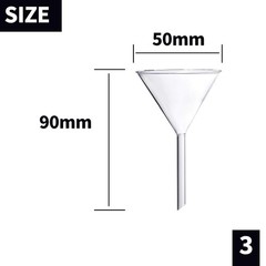 Glass Funnel Set, 4 Pcs Lab Borosilicate Glass Funnels, 100mm (170mm Length), 75