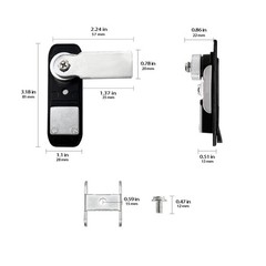 Xnrtop Electric Cabinet Panel Pop Up Lock Push Button Door Cam Lock Black wit…