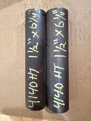 4140 Hot Rolled Steel Bar Round Stock Heat Treated 1 1/2” OD x ~ 6 1/4” Lot of 2