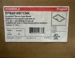 ⚡️Wiremold EFB6810BTCNK Evolution Floor Box Surface Style Nickel