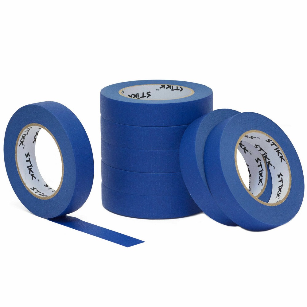 8 pack 1″ inch x 60 yard (24mm x 55m) STIKK Blue Painters Masking Tape