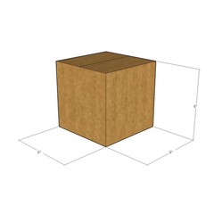 20 6x6x6 Kraft Brown Corrugated Shipping Boxes 32 ECT Single-Wall New