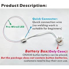 25PCS Pre-Wired 0805 SMD LEDs(Light Mode: Continuous Warm White Light) Micro …