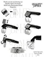 Quality Optics® Illuminated Headband Magnifier Jewelers Head Visor Magnifying