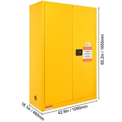 Flammable Safety Cabinet Liquid Storage 45 Gal 42.9×18.1×65.2 in Cabinet
